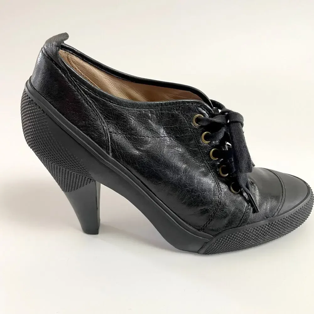 Vintage 90s Y2K DKNY Sneaker Heels‎ Sz 8.5 Utility Chic Urban Minimalist Cyber